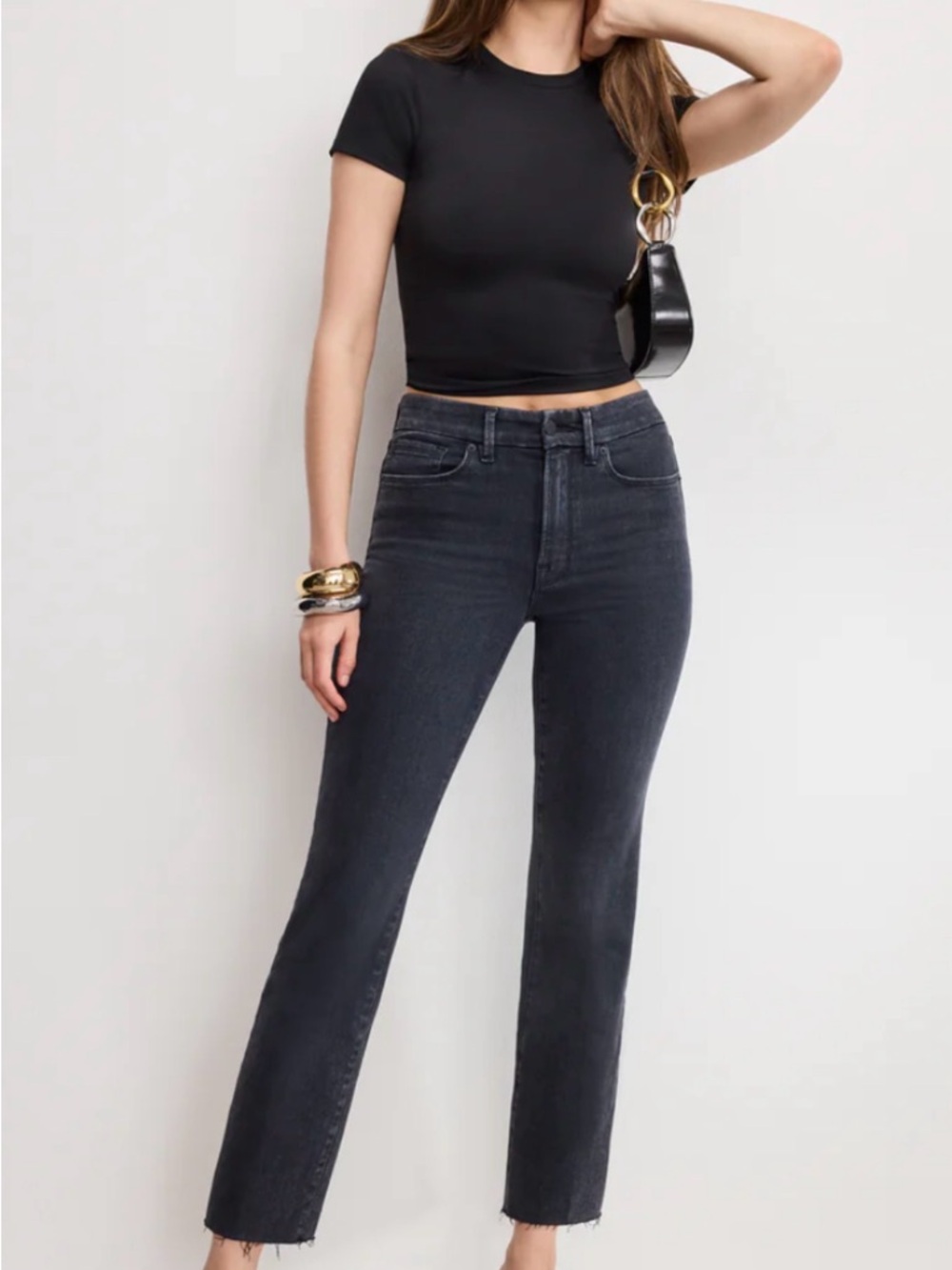 Good American Always Fits Straight Jeans Sz 6-12